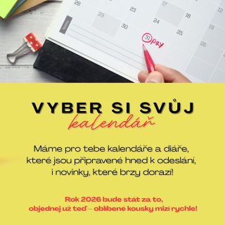✨ Rok 2026 začíná u Tebe! ✨ Nový rok = nové sny, cíle, nápady. 🖋️ Naše diáře a kalendáře 2026 Ti pomůžou najít rovnováhu...